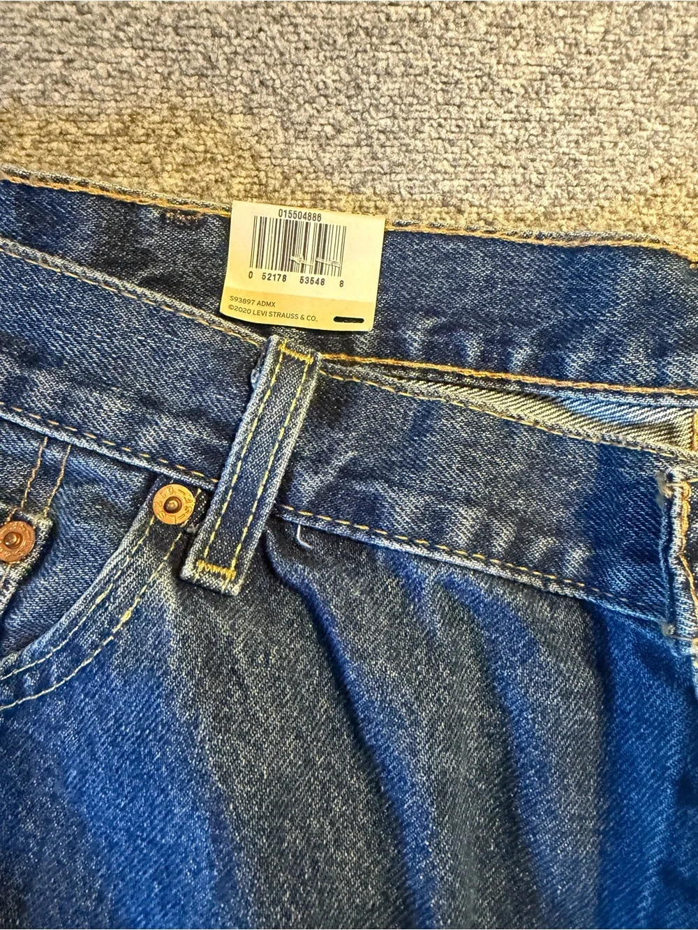 LEVI STRAUSS Men‎ 550 Relaxed Fit 100% Cotton Denim Jeans - 46x39 Dark Blue